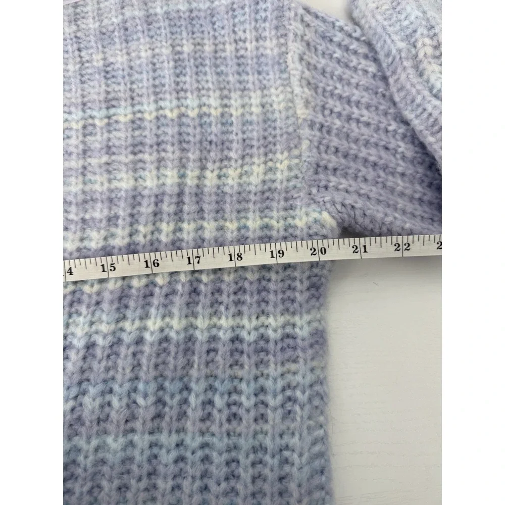 Jessica Simpson Cropped Oversized Sweater Women S Pastel Rainbow Wool‎ Blend